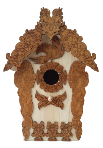 детальное фото скворечник двускатный резной (орел), дачный эксперт в интернет-магазине Дачный Эксперт